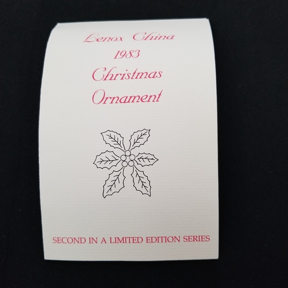 1983 Lenox China Christmas Ornament Second Limited Edition 24k gold porcelain - Picture 6 of 10